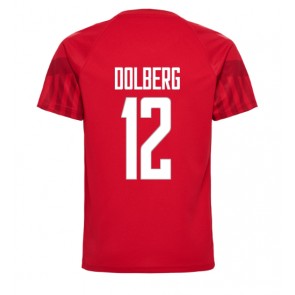 Dania Kasper Dolberg #12 Koszulka Podstawowych MŚ 2022 Krótki Rękaw